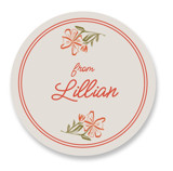 Flora Bridal Shower Favor Stickers