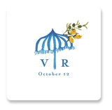 Fresh Border Bridal Shower Favor Stickers