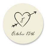 Vintage Lovers Bridal Shower Favor Stickers