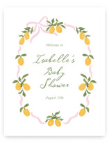 Lemon and Ribbon Baby Shower Welcome Signs