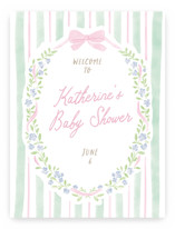 Little fleur Baby Shower Welcome Signs