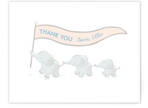 elephant parade Flat Birth Announcements Thank You Cards