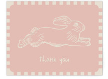 Flying Bunny Flat Birth Announcements Thank You Cards