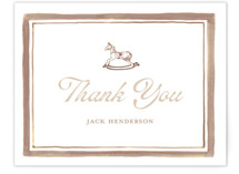 Horse Flat Birth Announcements Thank You Cards