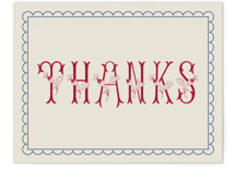Embroidery Flat Birth Announcements Thank You Cards