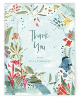 Sea Baby Flat Birth Announcements Thank You Cards