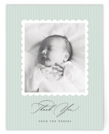 scalloped gallery Flat Birth Announcements Thank You Cards