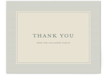 pinstripe Flat Birth Announcements Thank You Cards