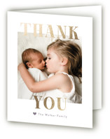 BFFs Foil-Pressed Birth Announcement Thank You Cards 