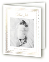 Aire Foil-Pressed Birth Announcement Thank You Cards 