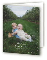 Twinkle Foil-Pressed Birth Announcement Thank You Cards 