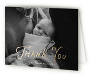 Intro Foil-Pressed Birth Announcement Thank You Cards 