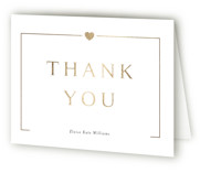 Lovely Foil-Pressed Birth Announcement Thank You Cards