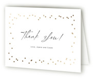 Festive Dots Foil-Pressed Birth Announcement Thank You Cards