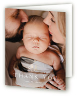 little posy Foil-Pressed Birth Announcement Thank You Cards 