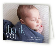 Well, Hello Foil-Pressed Birth Announcement Thank You Cards 
