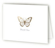 Butterfly Thanks Foil-Pressed Birth Announcement Thank You Cards 