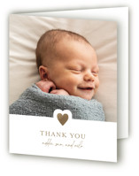 our little sweetheart Foil-Pressed Birth Announcement Thank You Cards