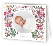 Blossom Baby Foil-Pressed Birth Announcement Thank You Cards 