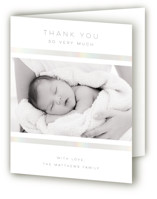 Tiny Flourish Gloss-Press® Birth Announcement Thank You Cards