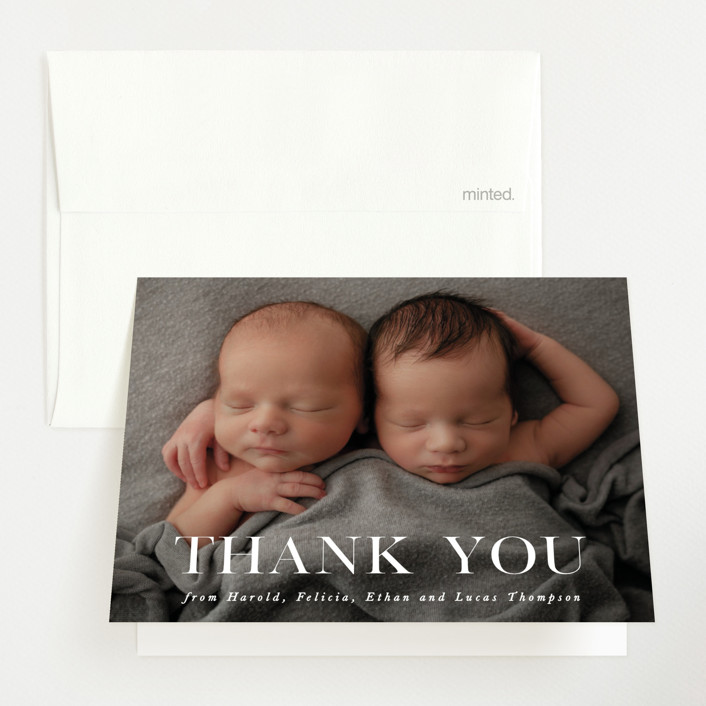Double Take Birth Announcement Thank You Cards by Hooray Creative | Minted