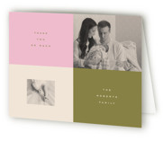 colorblocks Birth Announcement Thank You Cards