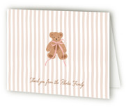 Teddy Bear Stripes Birth Announcement Thank You Cards