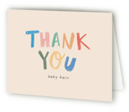 Scribbled thanks Birth Announcement Thank You Cards