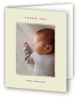 Petal Frame Birth Announcement Thank You Cards