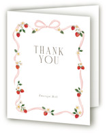 Fraises de bois Birth Announcement Thank You Cards