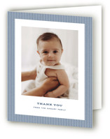 Hickory stripe Birth Announcement Thank You Cards