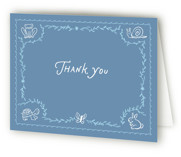 Baby Garden Friends Birth Announcement Thank You Cards