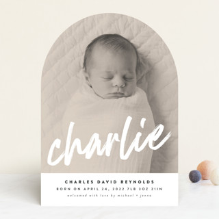 Color Block Birth Announcements