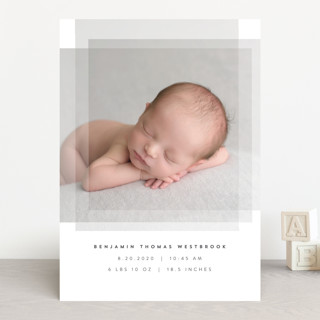 Transparent Birth Announcements