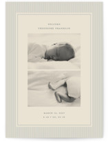 pinstripe Birth Announcements