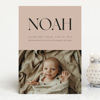 modern classic Birth Announcements