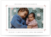 Bow Frame Birth Announcements