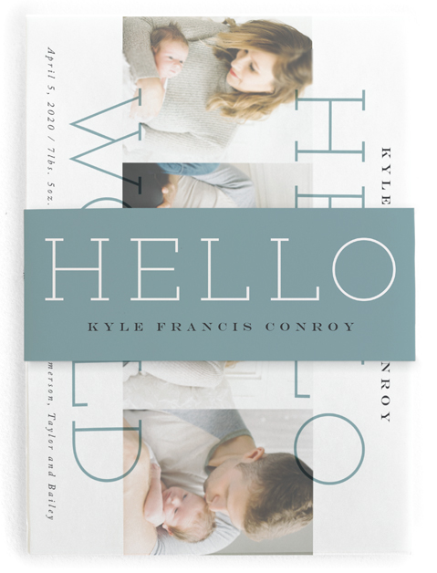 Morning + Night Birth Announcement Belly Bands