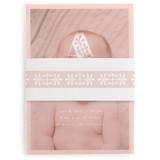 monogram overlay Birth Announcement Belly Bands