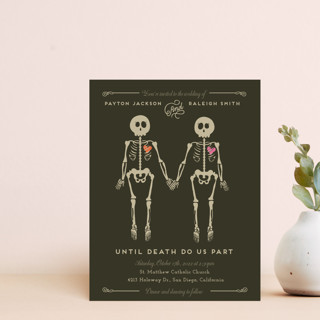 Until Death Females Wedding Invite Customizable Stationery
