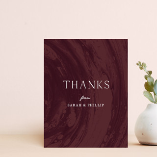 Marbled Thank You Card Customizable Stationery