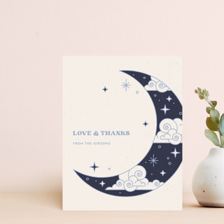 Give You the Moon Thank You Card Customizable Stationery
