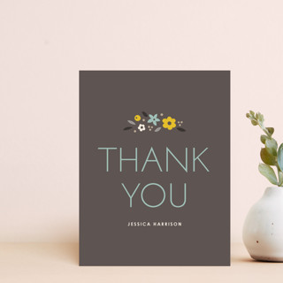 Simply Floral Thank You Card Customizable Stationery