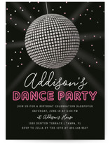 Dance Party Foil-Pressed Children's Birthday Party Invitations