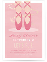 Let's Plie Foil-Pressed Children's Birthday Party Invitations