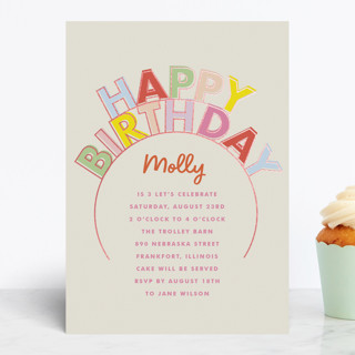 Birthday Crown Foil-Pressed Children's Birthday Party Invitations