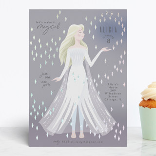 Disney's Elsa It’s Magical Foil-Pressed Children's Birthday Party Invitations
