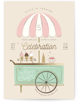 Foil-Pressed Children's Birthday Party Invitations