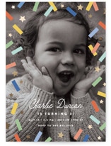 Little Confetti Foil-Pressed Children's Birthday Party Invitations