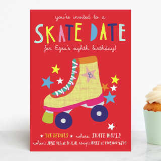 Skate Date Children's Birthday Party Invitations